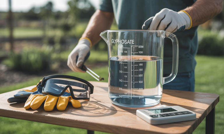 découvrez comment doser le glyphosate pour 5 litres d'eau en toute sécurité, avec des conseils de calcul, des précautions essentielles et des alternatives écologiques.