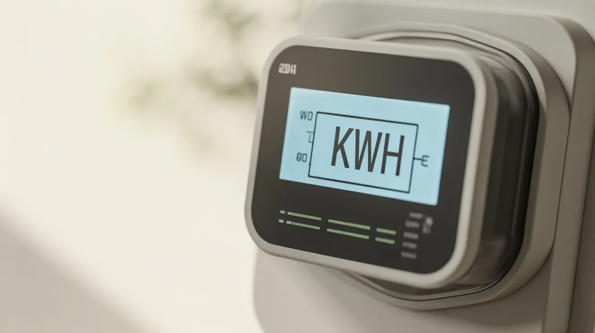 Compteur électrique intelligent affichant la consommation énergétique en kWh
