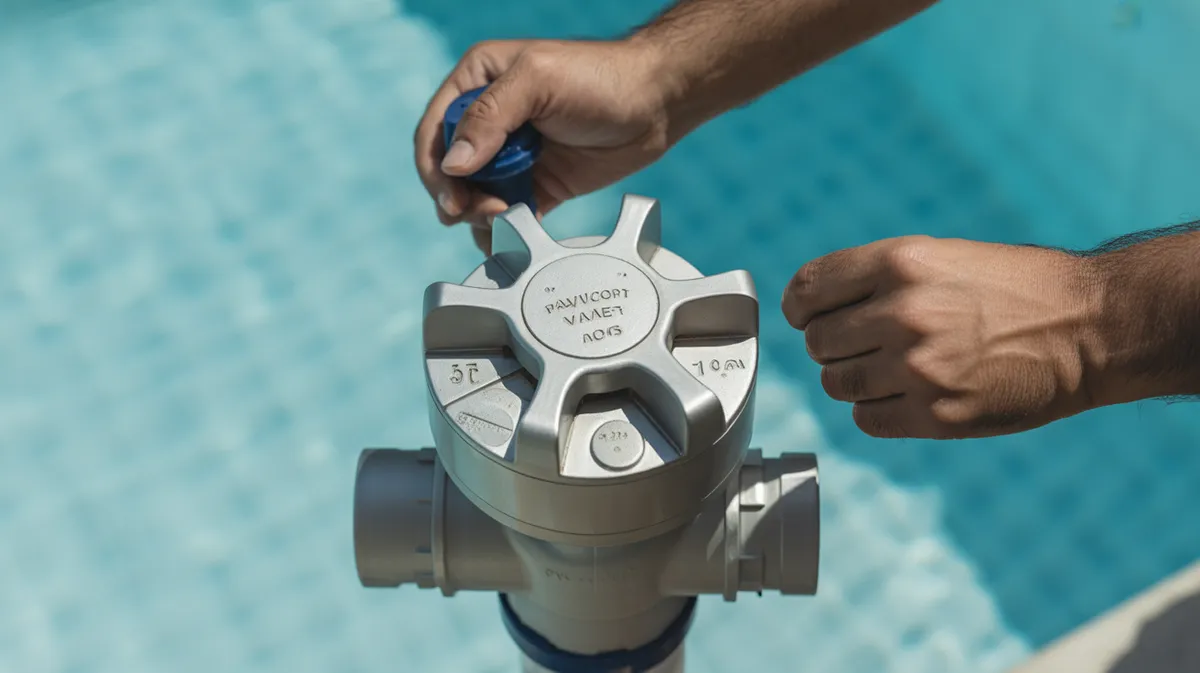 Positionnement correct des vannes de circulation d'une pompe de piscine en mode circulation