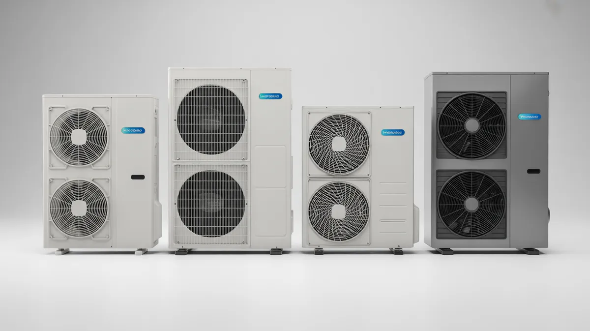 Comparatif visuel des différents types d'unités intérieures de pompes à chaleur pour appartement