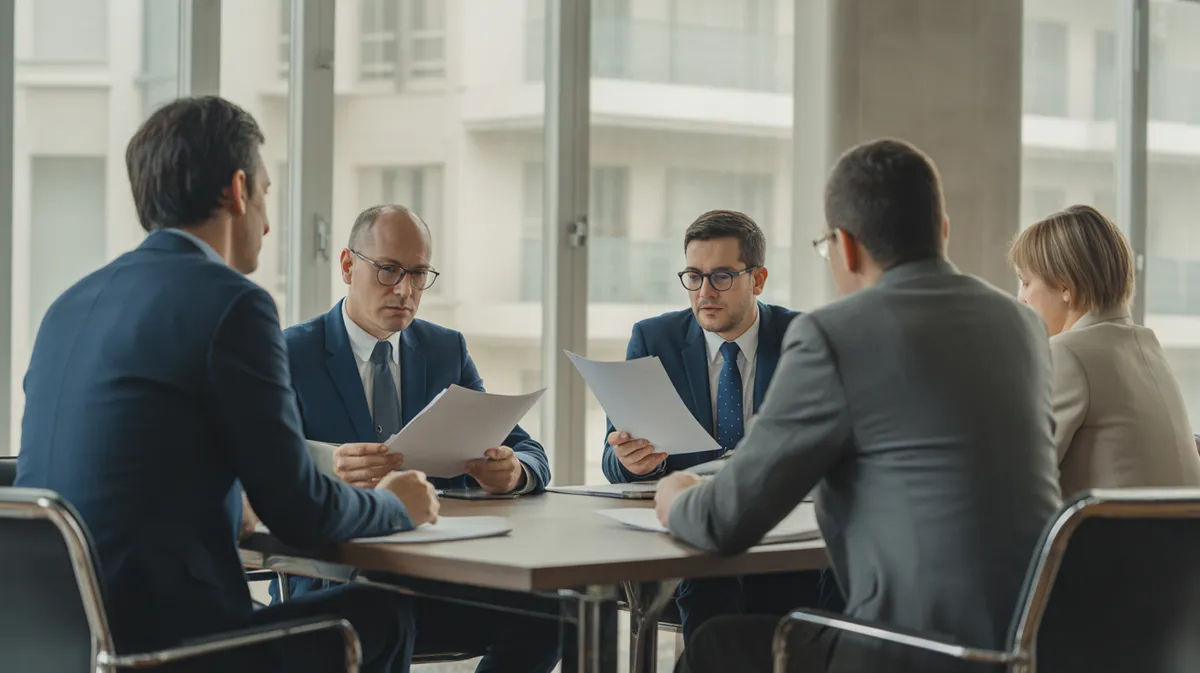 Réunion de syndic de copropriété pour discussion d'autorisation de travaux en appartement