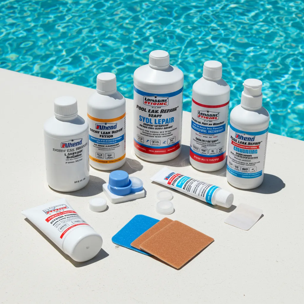 Comparatif des différents types de colmateurs de fuite piscine : liquide, rustine et pâte