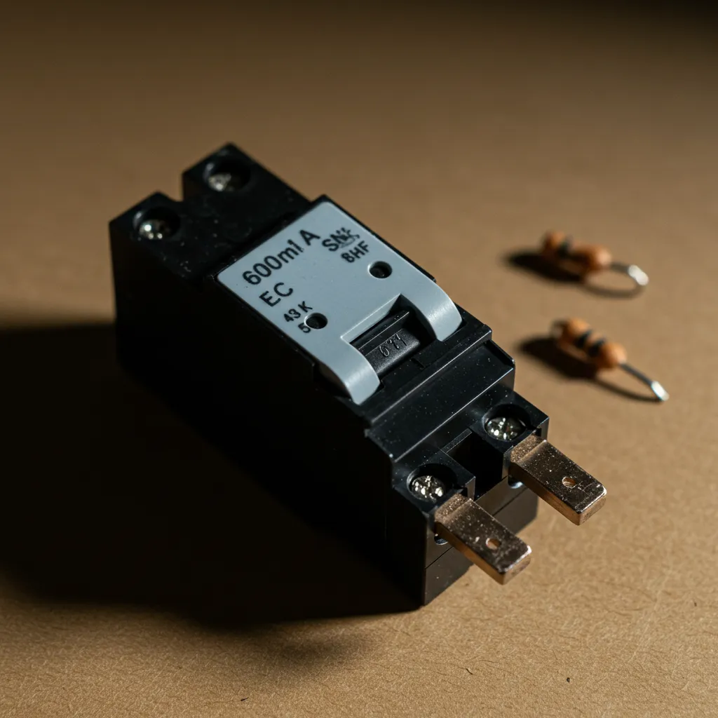 Fusible électrique 600 mA et disjoncteur pour diagnostic de panne portail