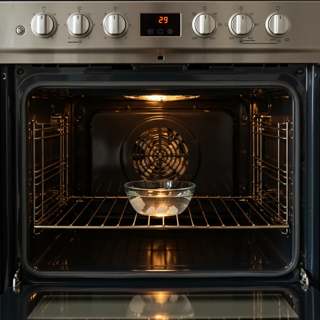 Intérieur d'un four parfaitement propre et entretenu, sans trace de rouille, illustrant les bonnes pratiques de prévention