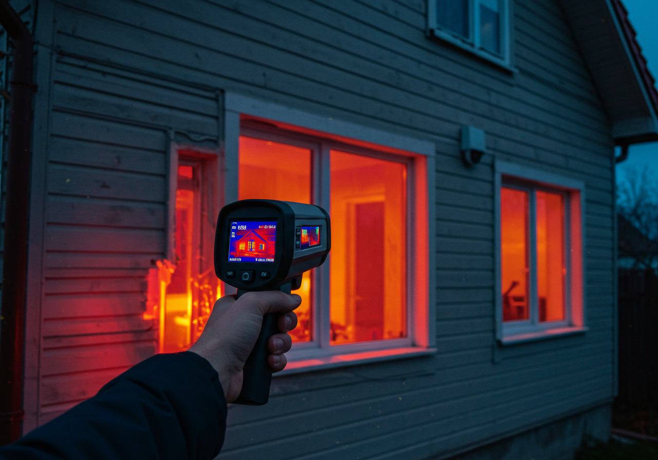 Analyse thermique d'une façade de maison par caméra infrarouge assistée par IA