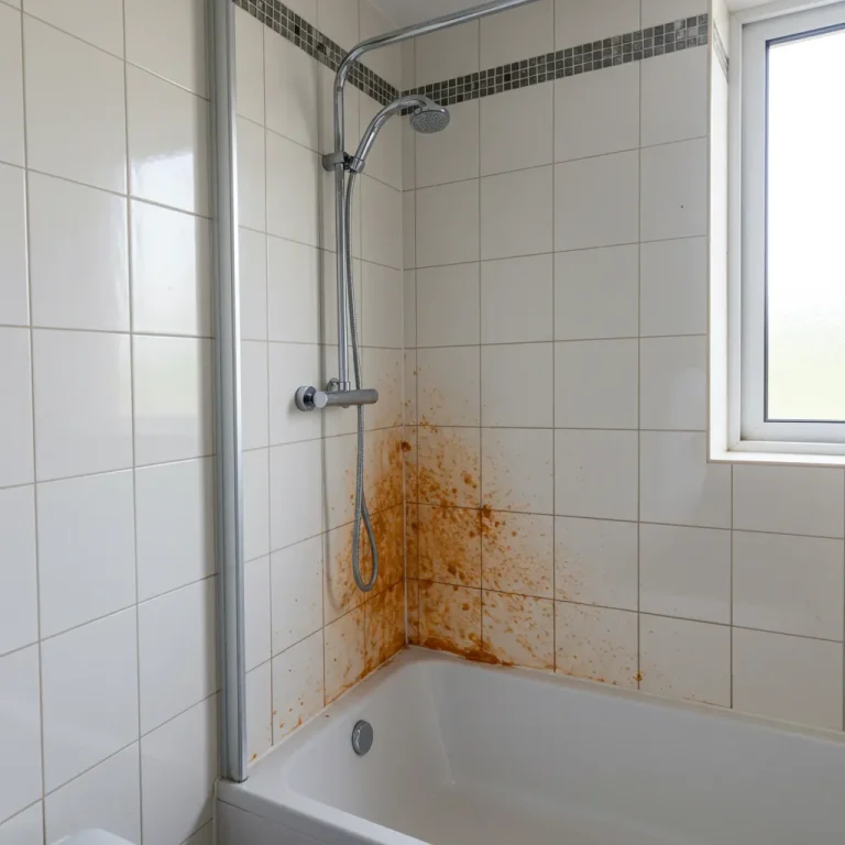 Traces oranges dans la douche : d'où ça vient et comment s'en débarrasser définitivement