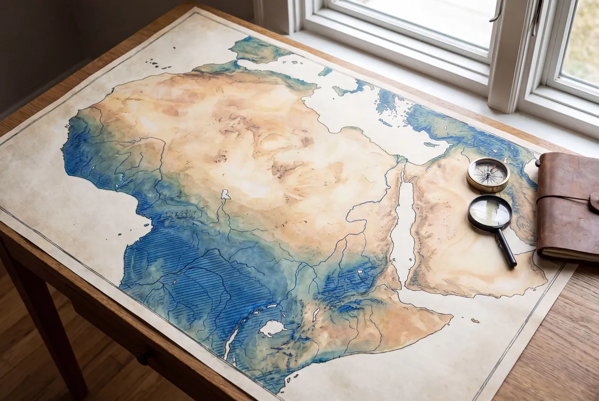Représentation visuelle de la géographie et des zones climatiques affectant la consommation d'eau