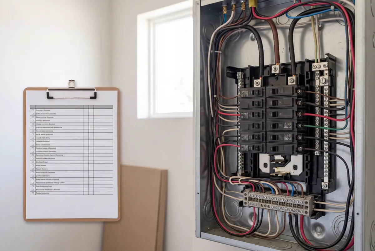 Tableau électrique résidentiel et équipements de sécurité d'une installation solaire